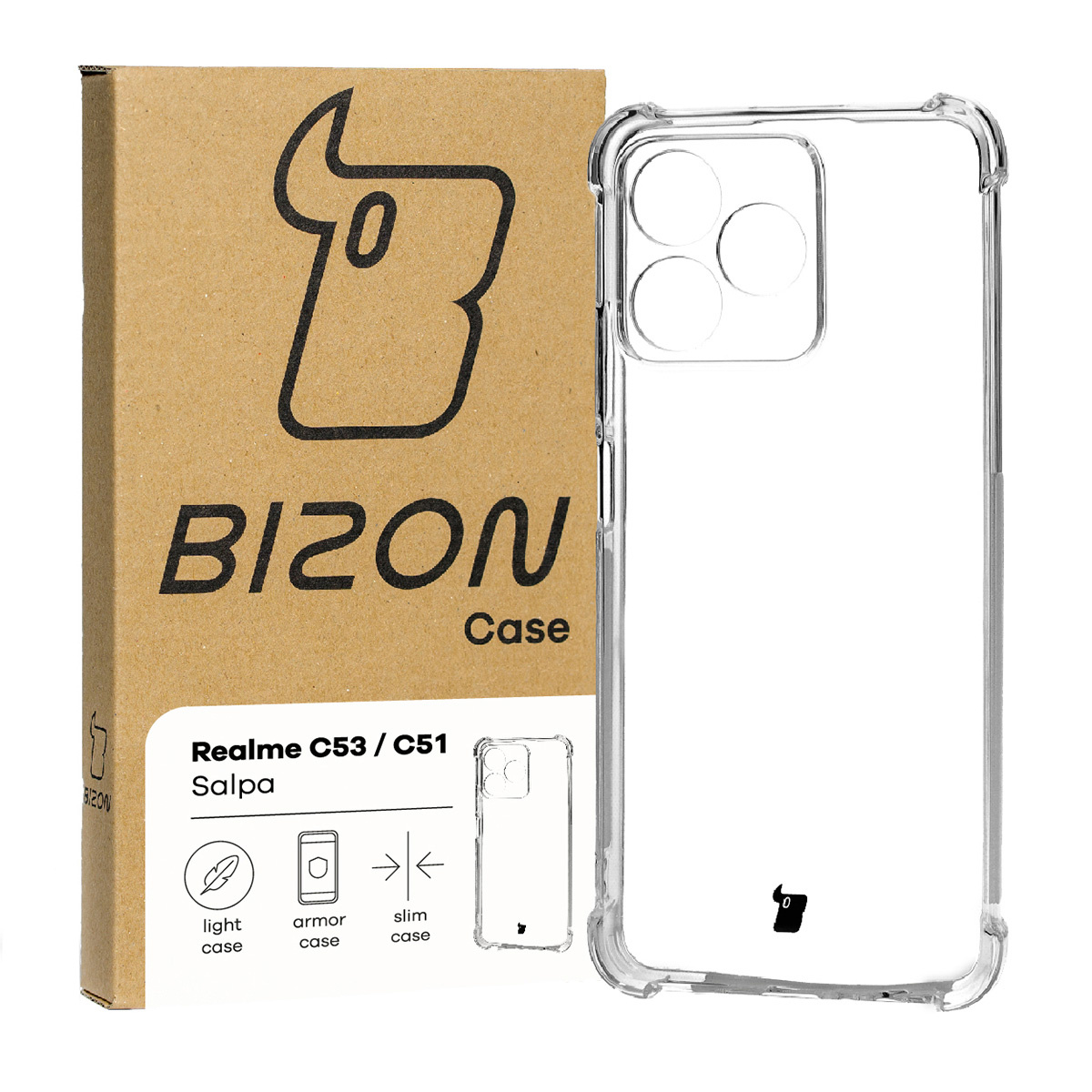 Etui Bizon Case Salpa Do Realme C53 C51 Przezroczyste Dobra Cena