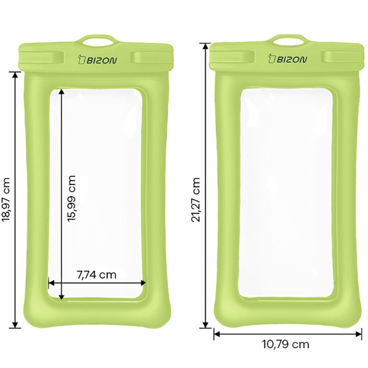 Wymiary etui wodoszczelnego Bizon Case Hydrofloat