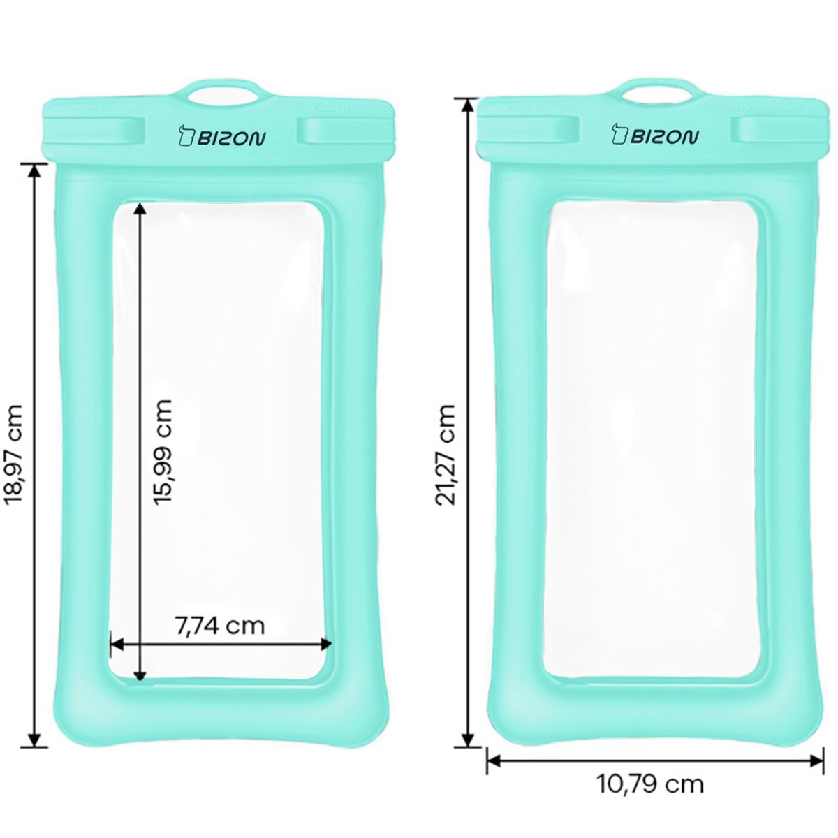 Wymiary etui wodoszczelnego Bizon Case Hydrofloat