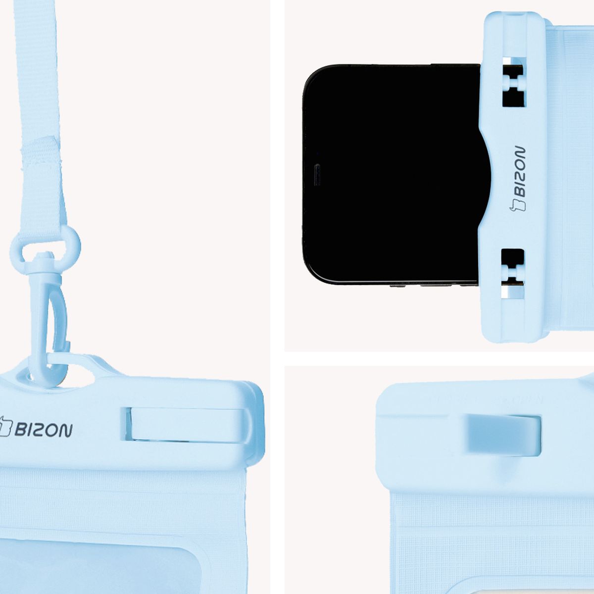 Montaż etui Bizon Case Hydrowrap
