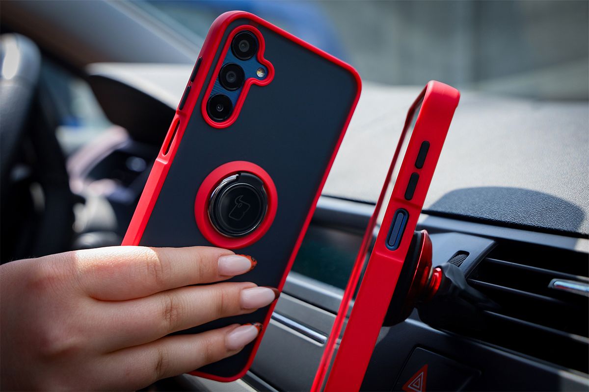 Kompatybilność etui Bizon Hybrid Ring z uchwytami magnetycznymi - uniwersalne