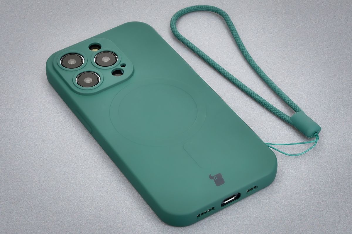 Etui Bizon Case Silicone Magnetic ze smyczką