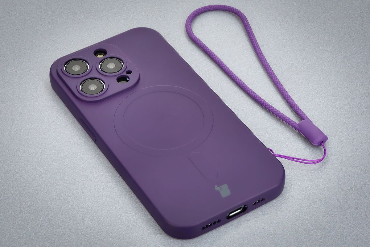 Etui Bizon Case Silicone Magnetic ze smyczką