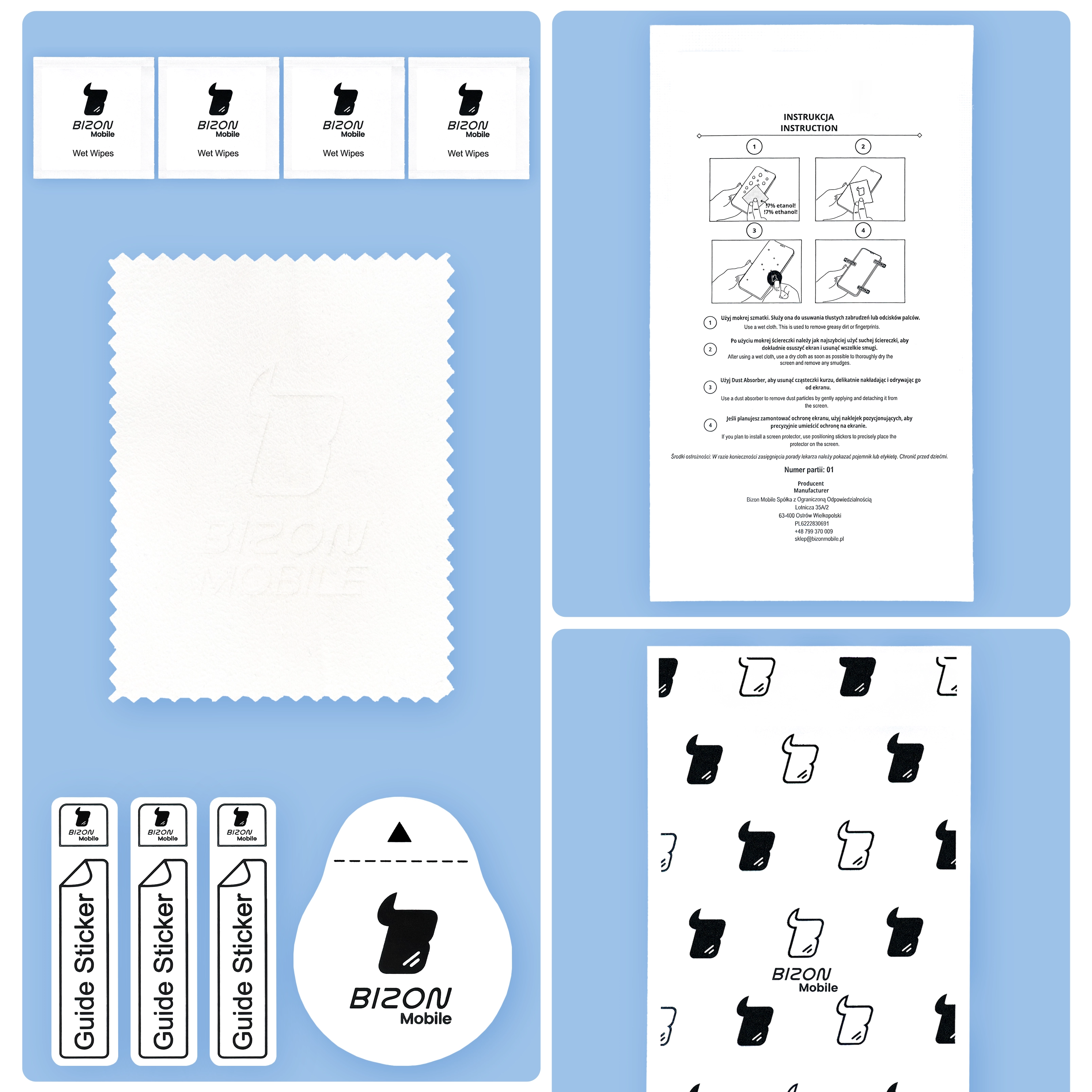 Zestaw aplikacyjny Bizon Glass Clear Pack do OnePlus Nord CE5 5G