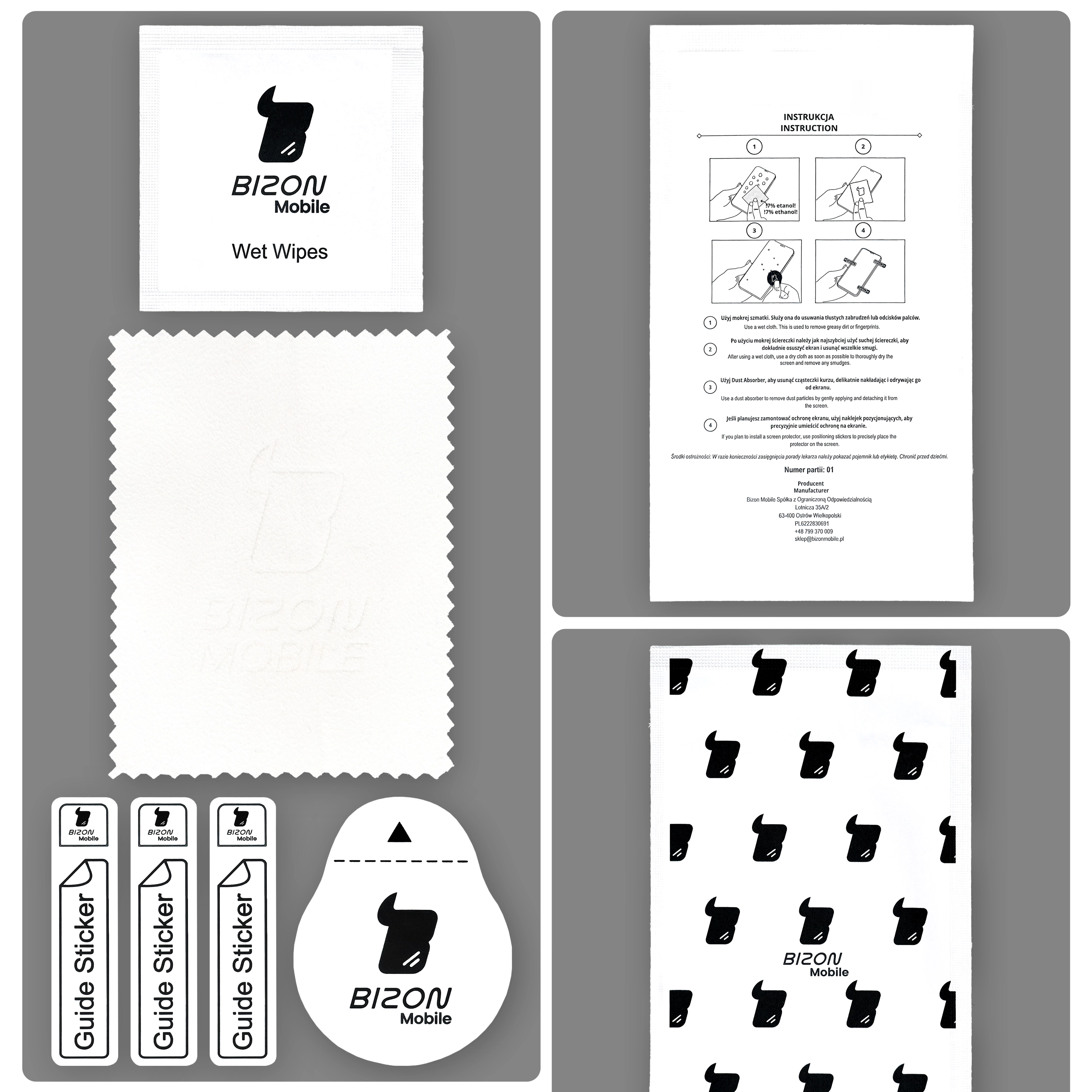 Zawartość zestawu Bizon Glass Edge Shadow