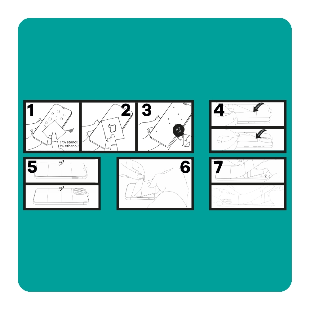 Sposób aplikacji folii hydrożelowej na tył telefonu Bizon Glass Hydrogel Back