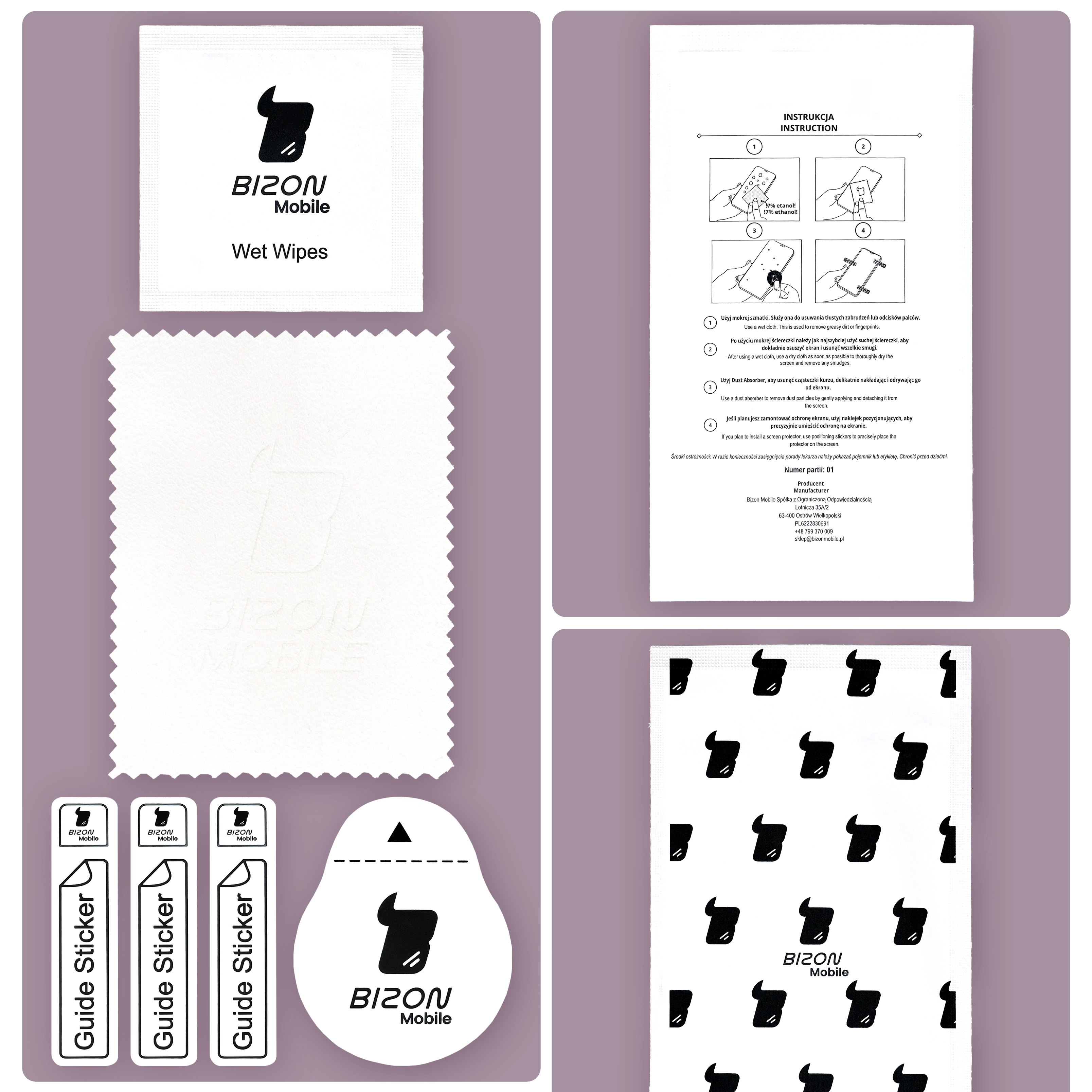 Zestaw aplikacyjny w zestawie ze szkłem Bizon Glass Tab Mule Shadow do Galaxy Tab S11 Ultra