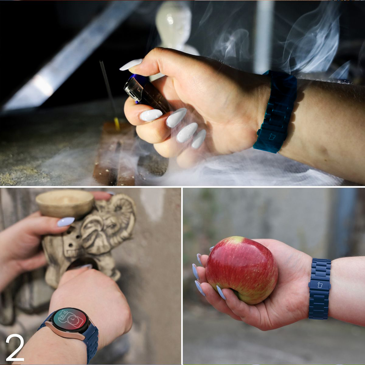 Pasek Bizon Strap Watch Aura na średnim nadgarstku