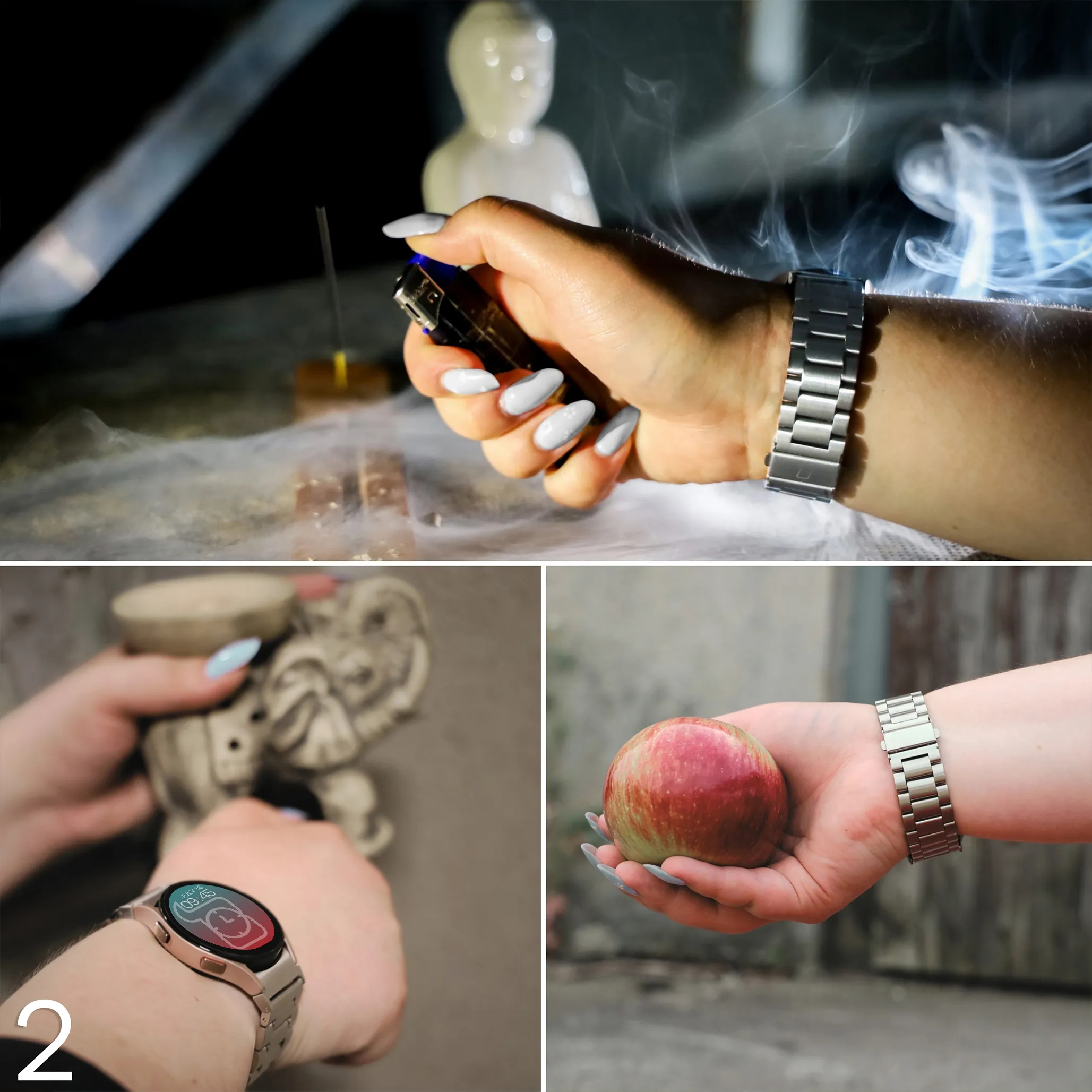 Pasek Bizon Strap Watch Aura na średnim nadgarstku