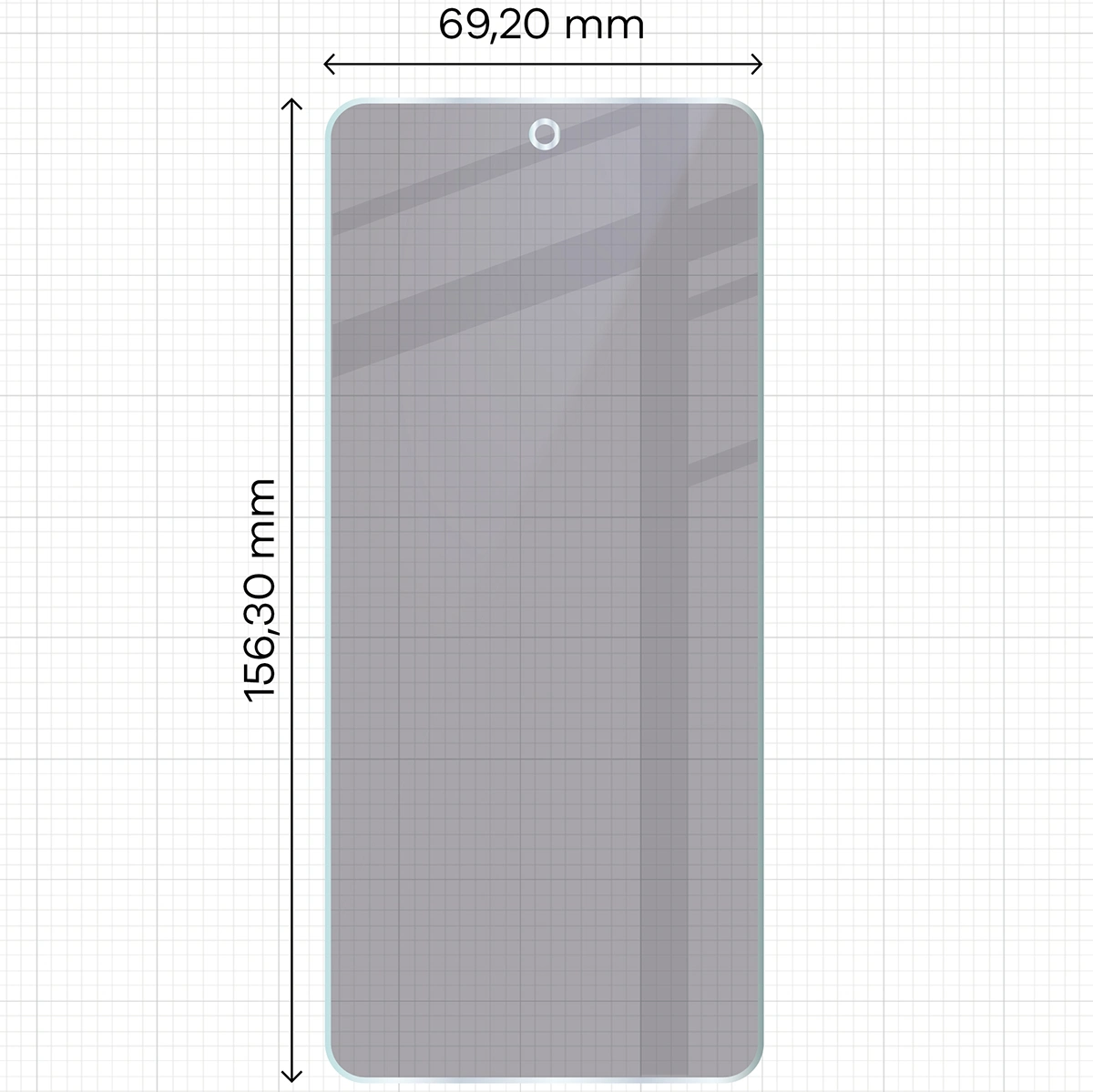 Wymiary szkła Bizon Glass Mule Shadow do Infinix Hot 40i