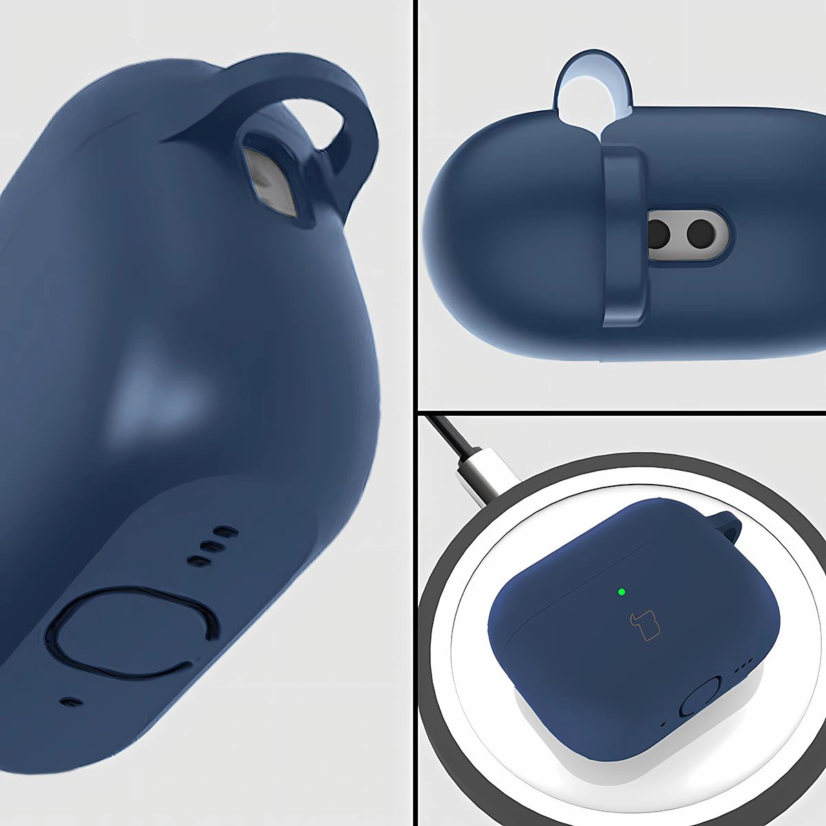 Silikonowa konstrukcja etui Bizon Case Headphone Siliconedo AirPods Pro 3
