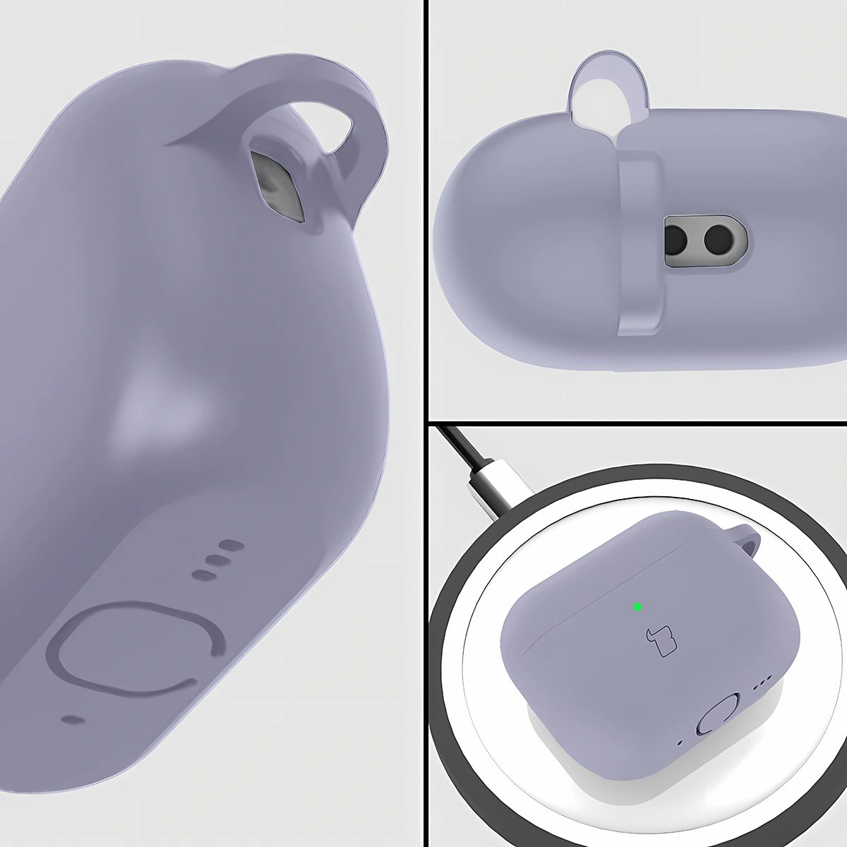 Silikonowa konstrukcja etui Bizon Case Headphone Siliconedo AirPods Pro 3