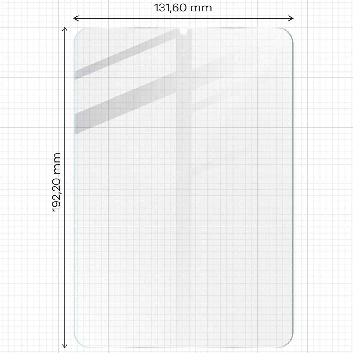 Ukazanie wymiarów szkła