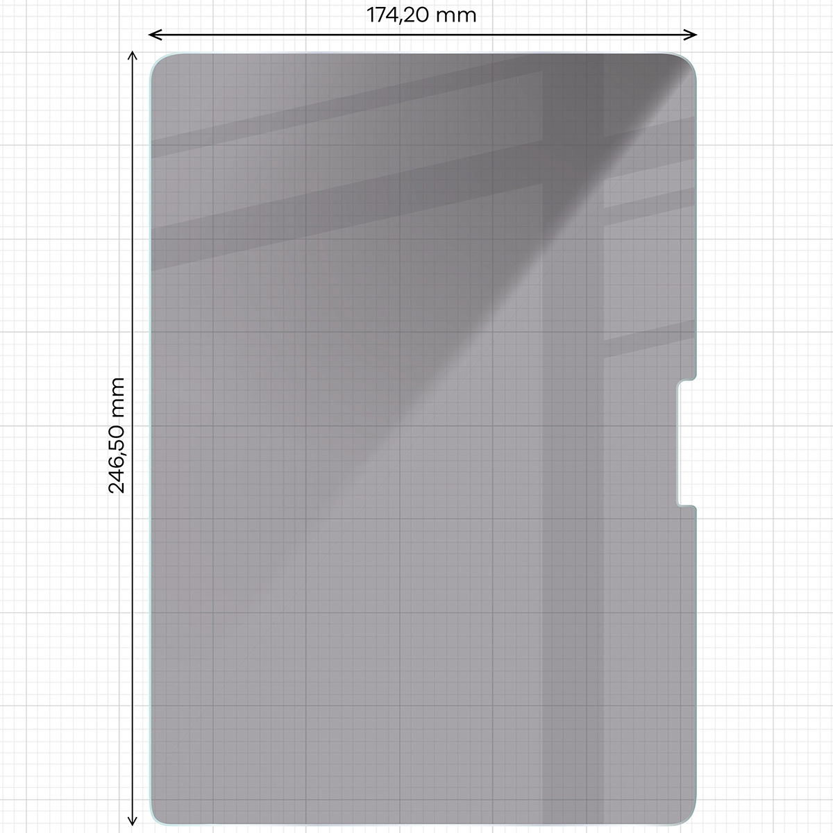 Zdjęcie na miarce szkła Bizon Glass Tab Clear Shadow Duo do iPad Pro 11 2024