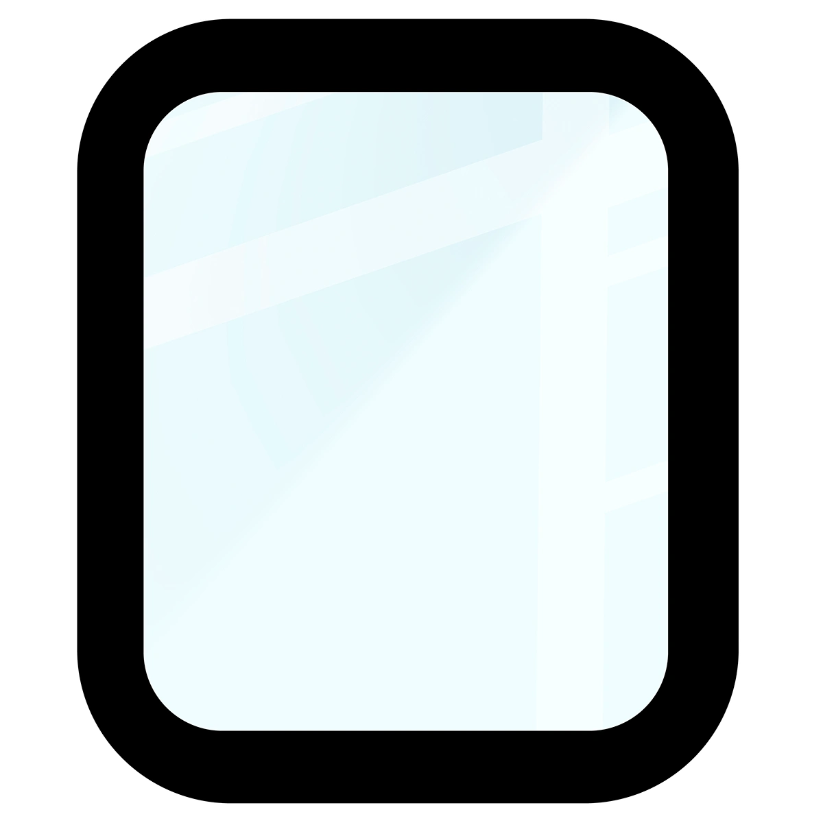 Wymiary szkła hybrydowego Bizon Glass Watch Edge dla Apple Watch SE 3 / SE 2 / SE / 6 / 5 / 4 (40 mm)