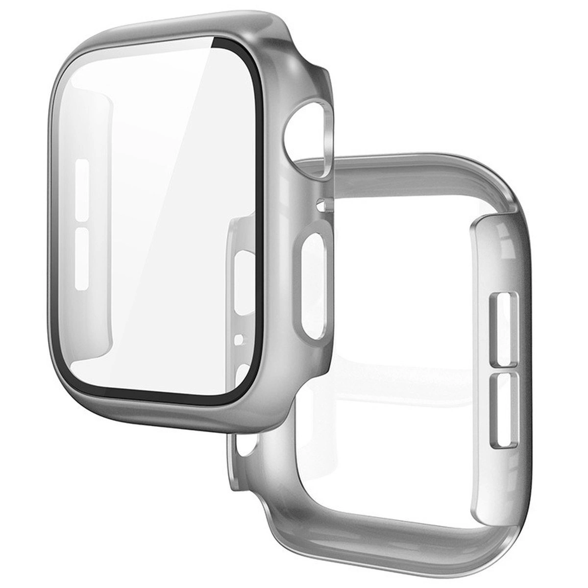 Etui z wbudowanym szkłem Bizon Case+Glass Watch do Apple Watch SE 3 / SE 2 / SE / 6 / 5 / 4 (44 mm)