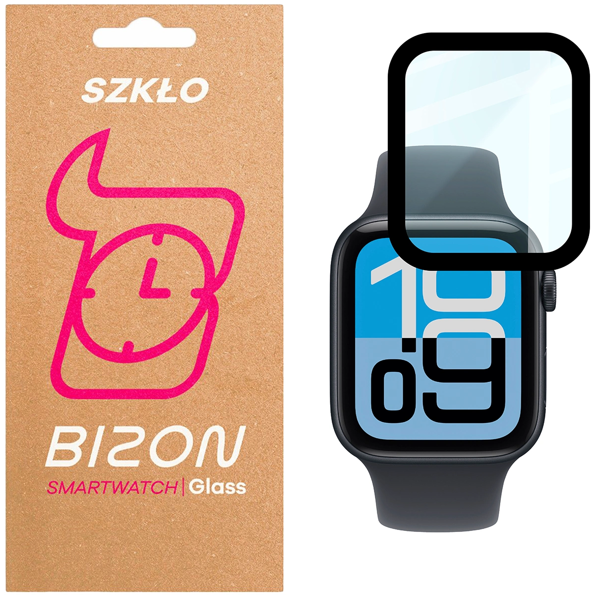 Szkło hybrydowe na smartwatch Bizon Glass Watch Edge dla Apple Watch SE 3 / SE 2 / SE / 6 / 5 / 4 (44 mm)