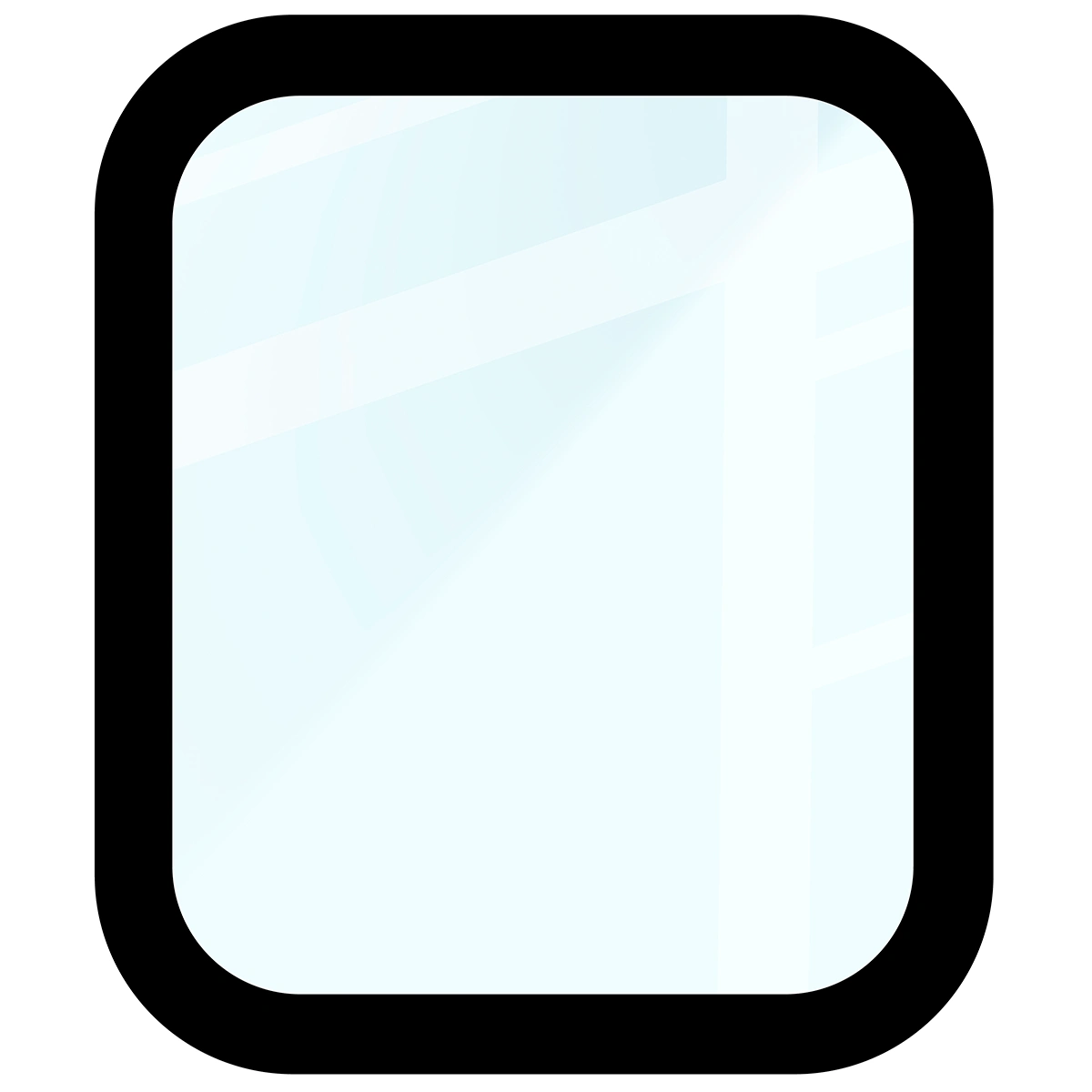 Wymiary szkła hybrydowego Bizon Glass Watch Edge dla Apple Watch SE 3 / SE 2 / SE / 6 / 5 / 4 (44 mm)