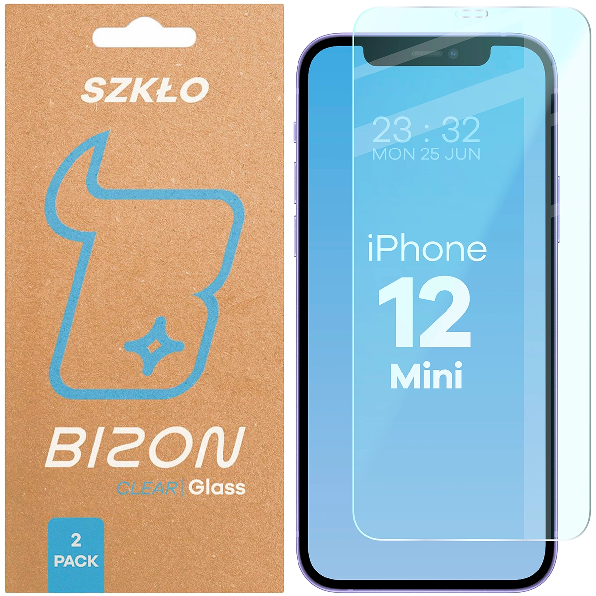 Szkło hartowane Bizon Glass Clear Duo do Apple iPhone 12 Mini