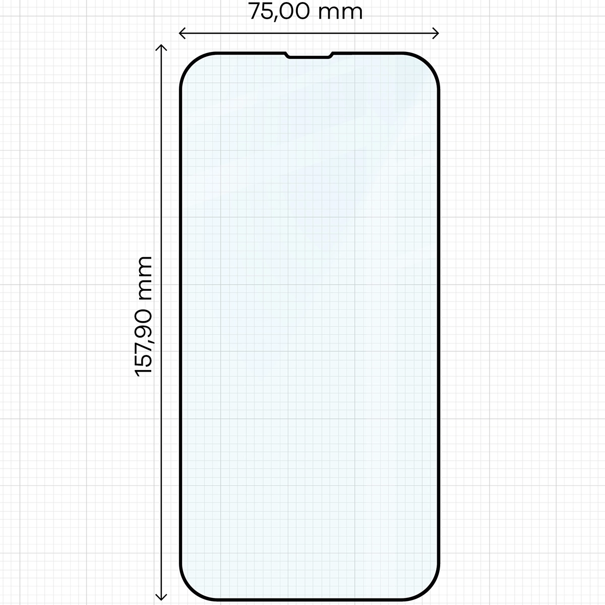 Wymiary szkła Bizon Glass Edge Duo do Apple iPhone 14 Plus / Apple iPhone 13 Pro Max