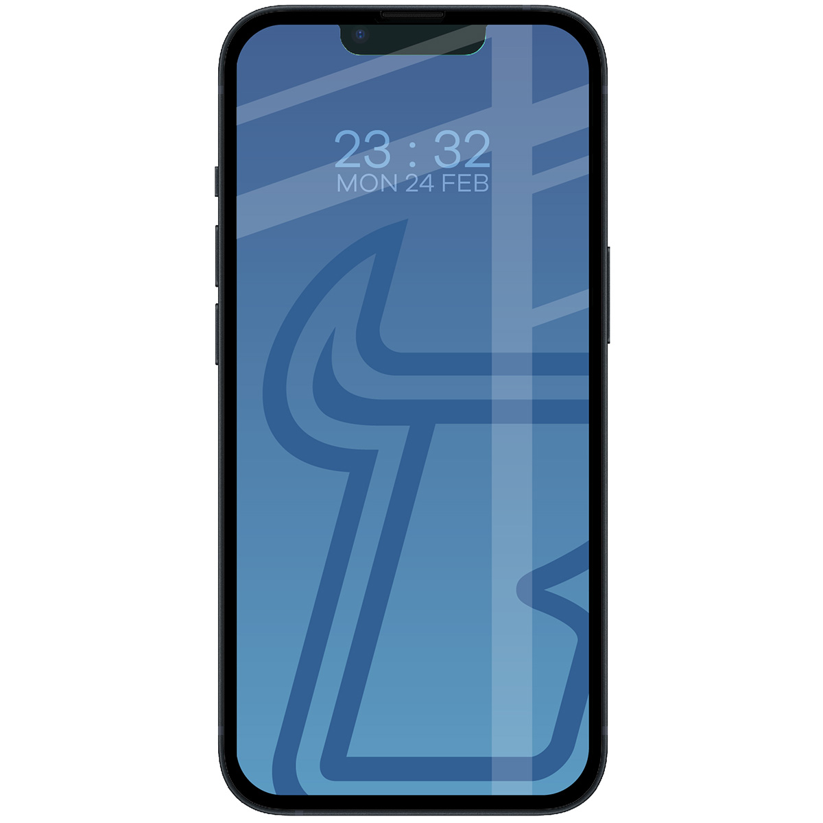 Szkło Bizon Glass Edge 2 nałożone na ekran telefonu