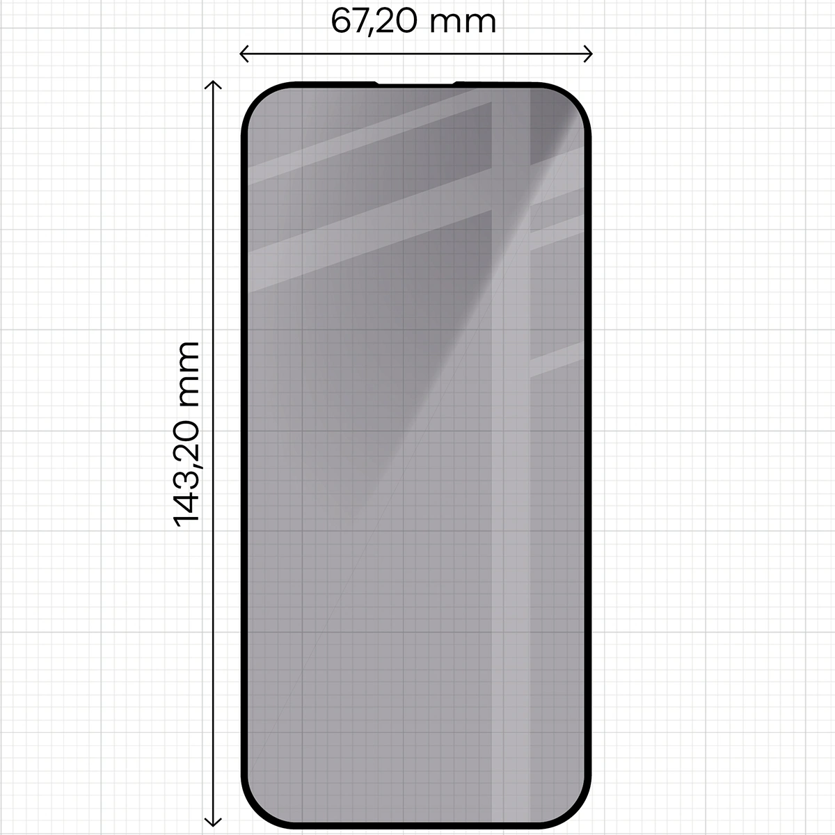 Zdjęcie na miarce szkła Bizon Glass Edge Shadow Duo do Apple iPhone 15 Pro