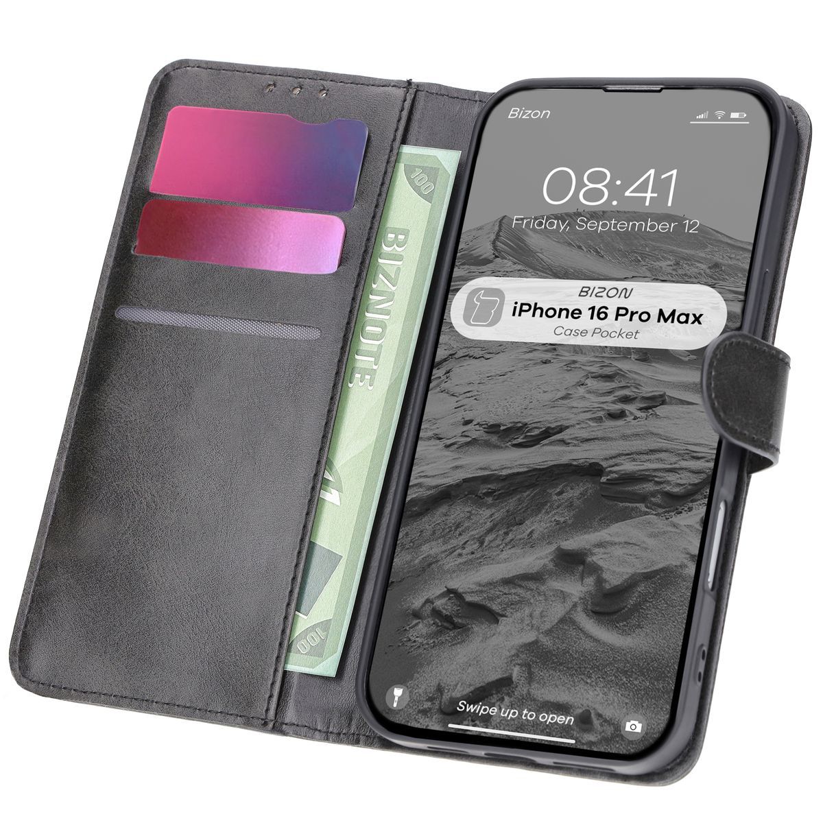 Etui z klapką Bizon Case Pocket do Apple iPhone 16 Pro Max