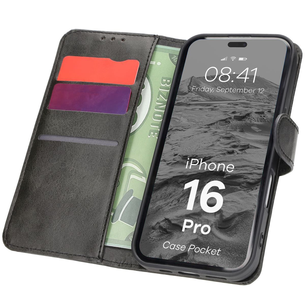 Etui z klapką Bizon Case Pocket do Apple iPhone 16 Pro