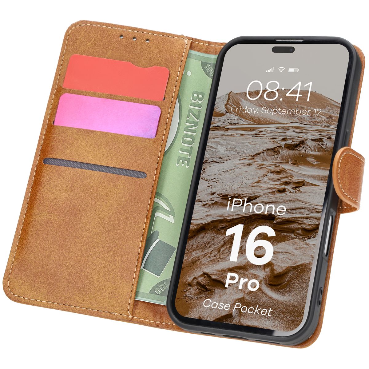Etui z klapką Bizon Case Pocket do Apple iPhone 16 Pro