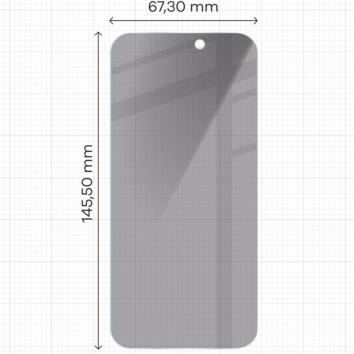 Zdjęcie na miarce szkła Bizon Glass Clear Shadow do iPhone 16 Pro