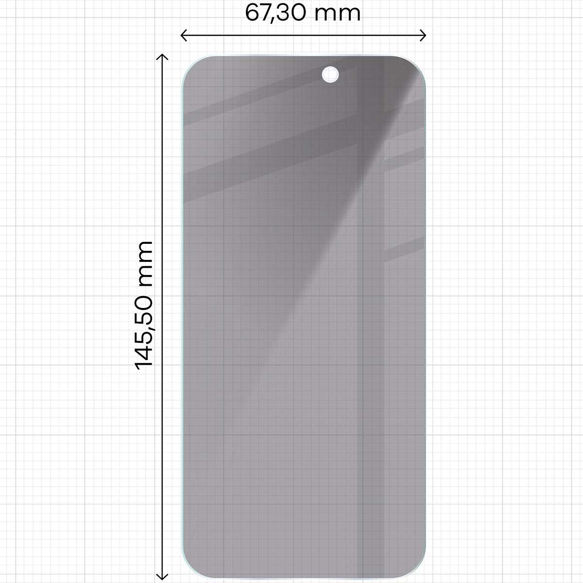 Zdjęcie na miarce szkła Bizon Glass Clear Shadow do iPhone 17 Pro / 17 / 16 Pro