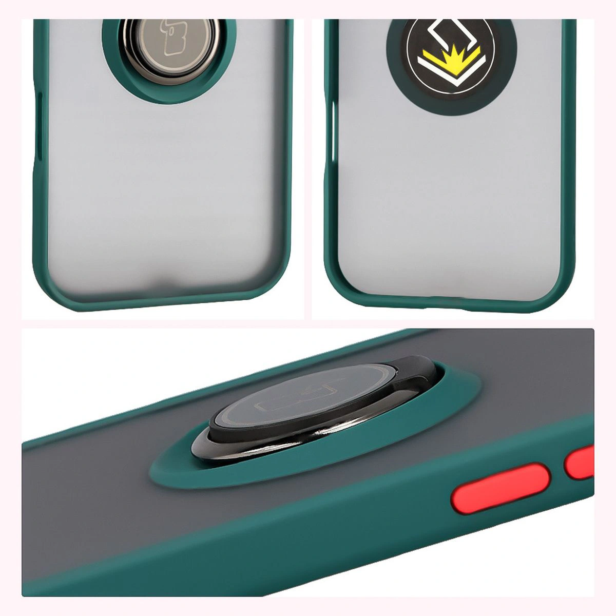 Właściwości Bizon Case Hybrid Ring do Apple iPhone 17 Air: antypoślizgowa ramka i matowy design