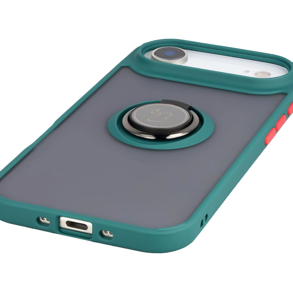 Precyzyjne wycięcia, zintegrowane osłony oraz wycięcie na smyczkę w etui Bizon Case Hybrid Ring do Apple iPhone 17 Air