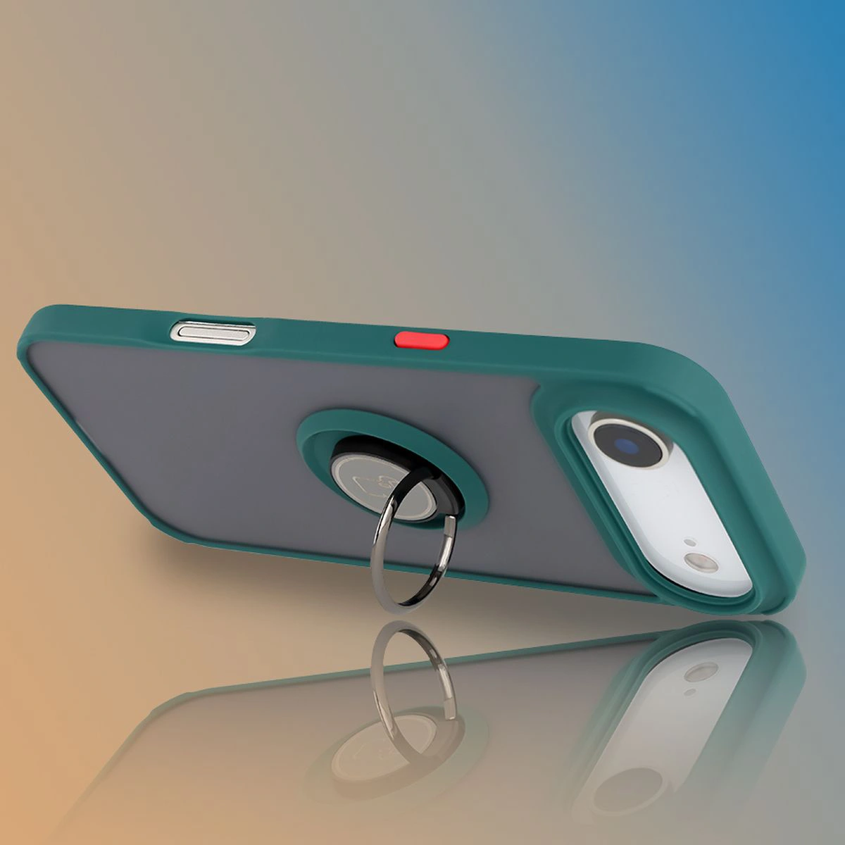 Uchwyt jako podstawka w etui Bizon Hybrid Ring do Apple iPhone 17 Air