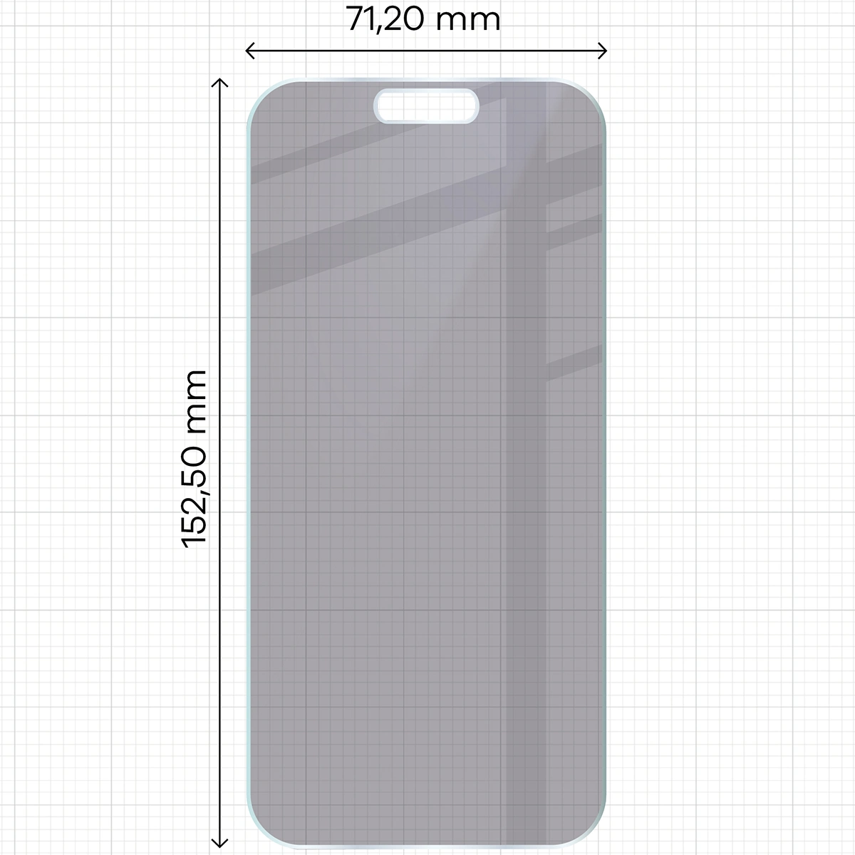 Wymiary szkła Bizon Glass Mule Shadow do Apple iPhone Air