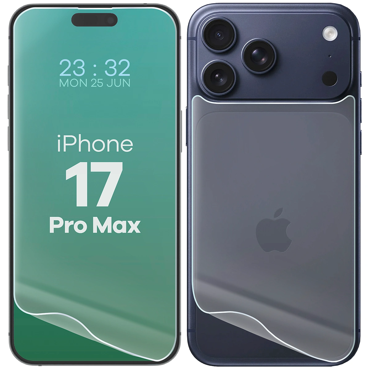 Przezroczystość zestawu folii hydrożelowych na telefon Bizon Glass Hydrogel Pack do Apple iPhone 17 Pro Max