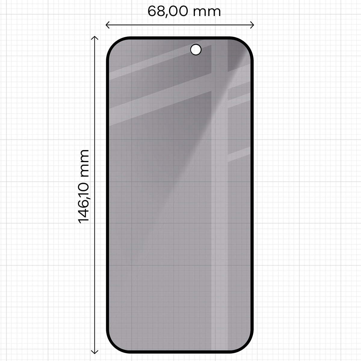 Zdjęcie na miarce szkła Bizon Glass Edge Shadow Duo do Apple iPhone 17 / Apple iPhone 17 Pro / Apple iPhone 16 Pro