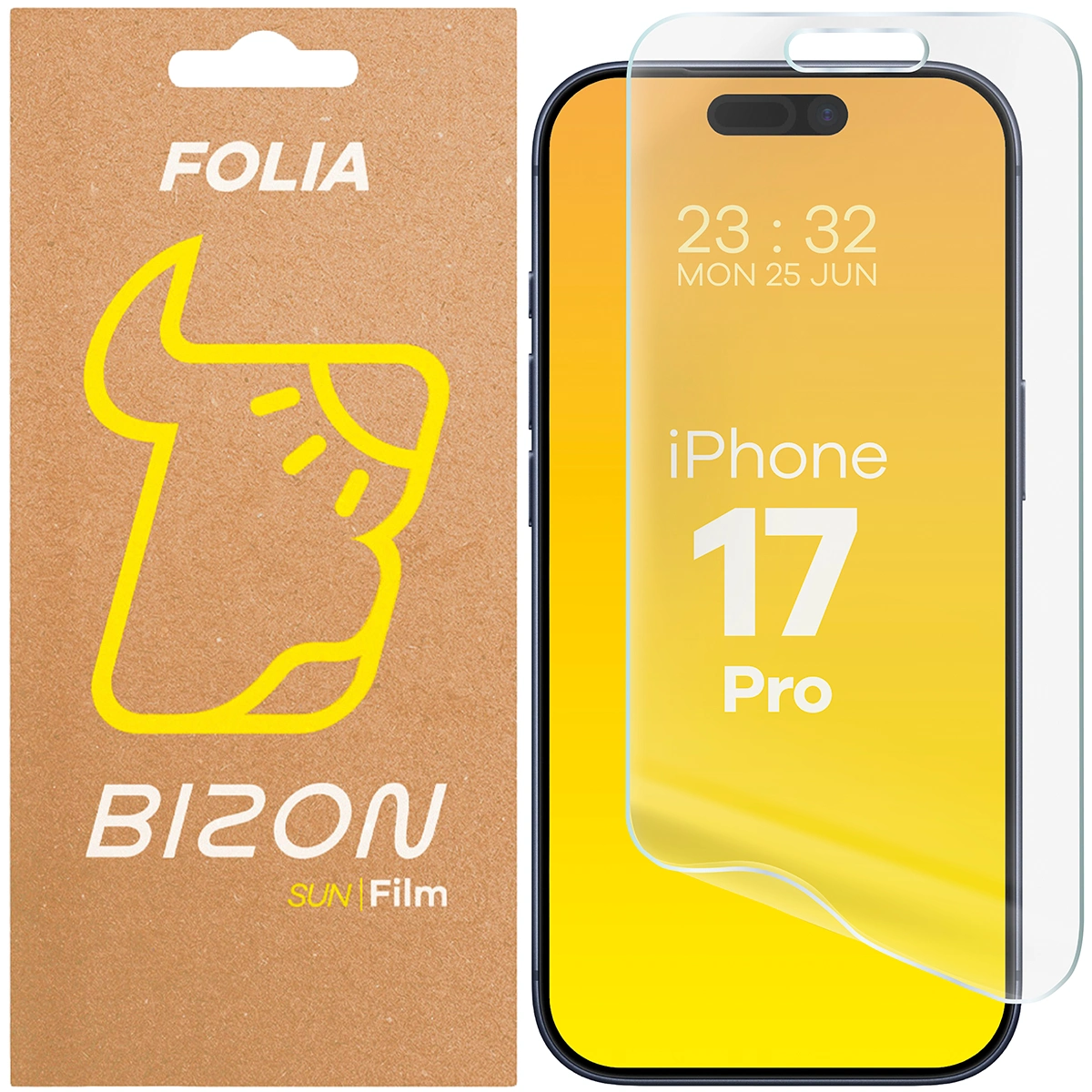 Folia matowa na ekran Bizon Glass Film Sun do Apple iPhone 17 Pro, 1 sztuka