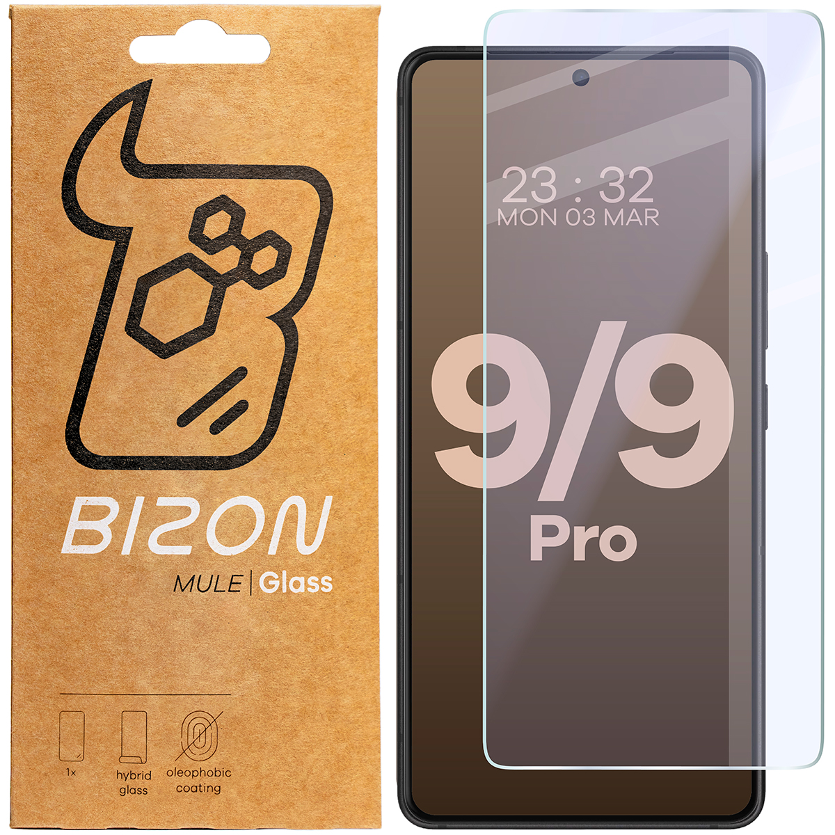 Szkło hybrydowe na ekran Bizon Glass Mule do Asus ROG Phone 9 / 9 Pro