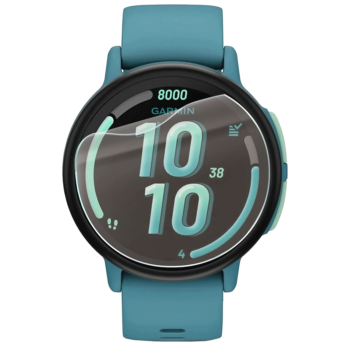 Smartwatch z nałożoną folią ochronną Bizon Glass Watch Film Sun do Garmin Bounce 2