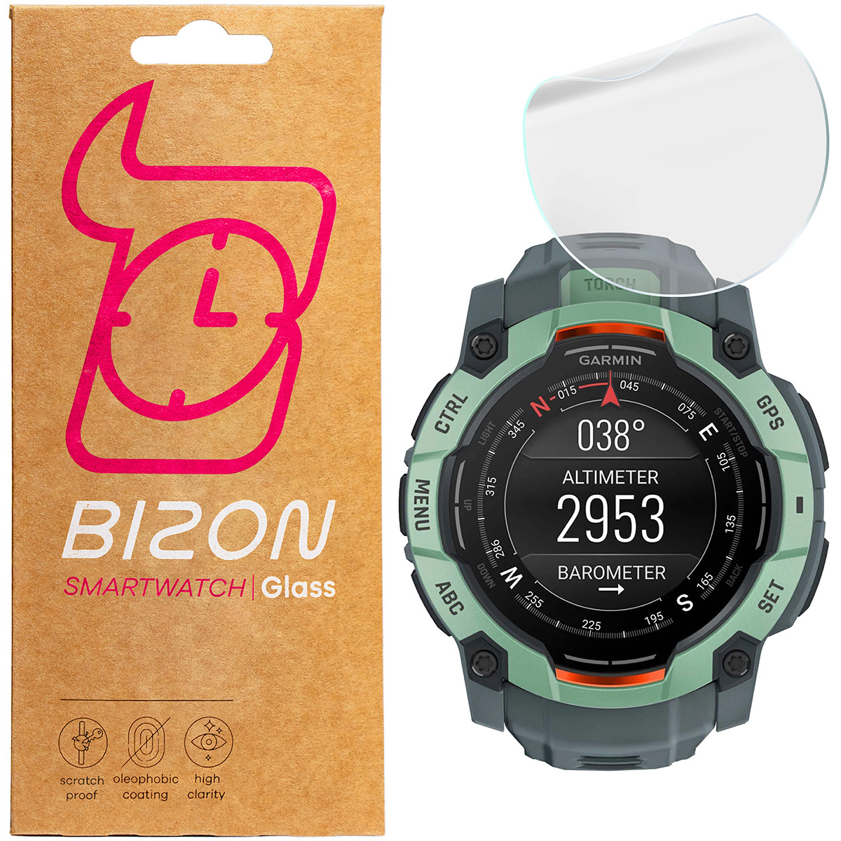 Folia hydrożelowa Bizon Glass Watch Hydrogel dla Garmin Instinct 3 45 mm!