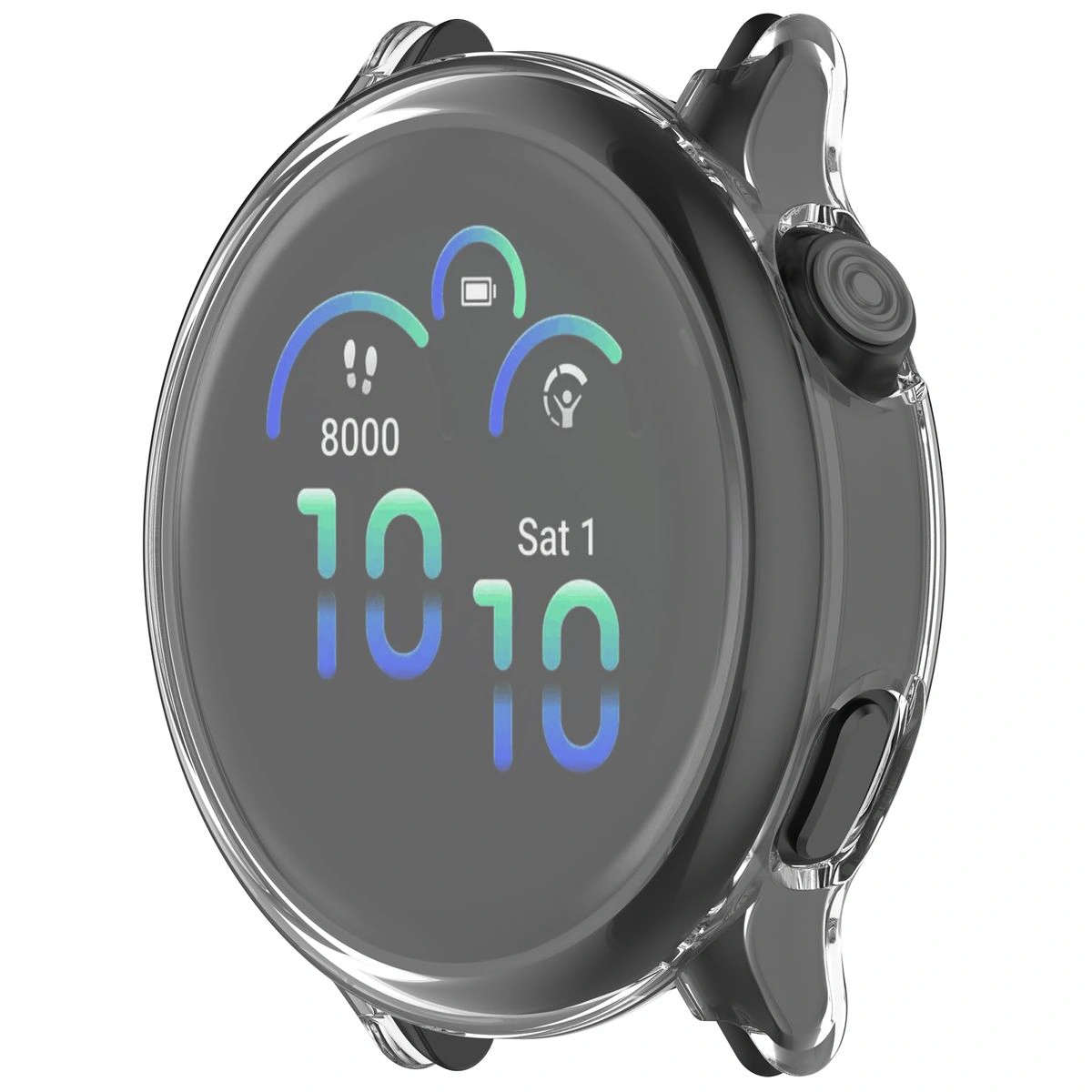Bizon Case Watch Felipe elülső és hátsó nézete Garmin Vivoactive 6-hoz