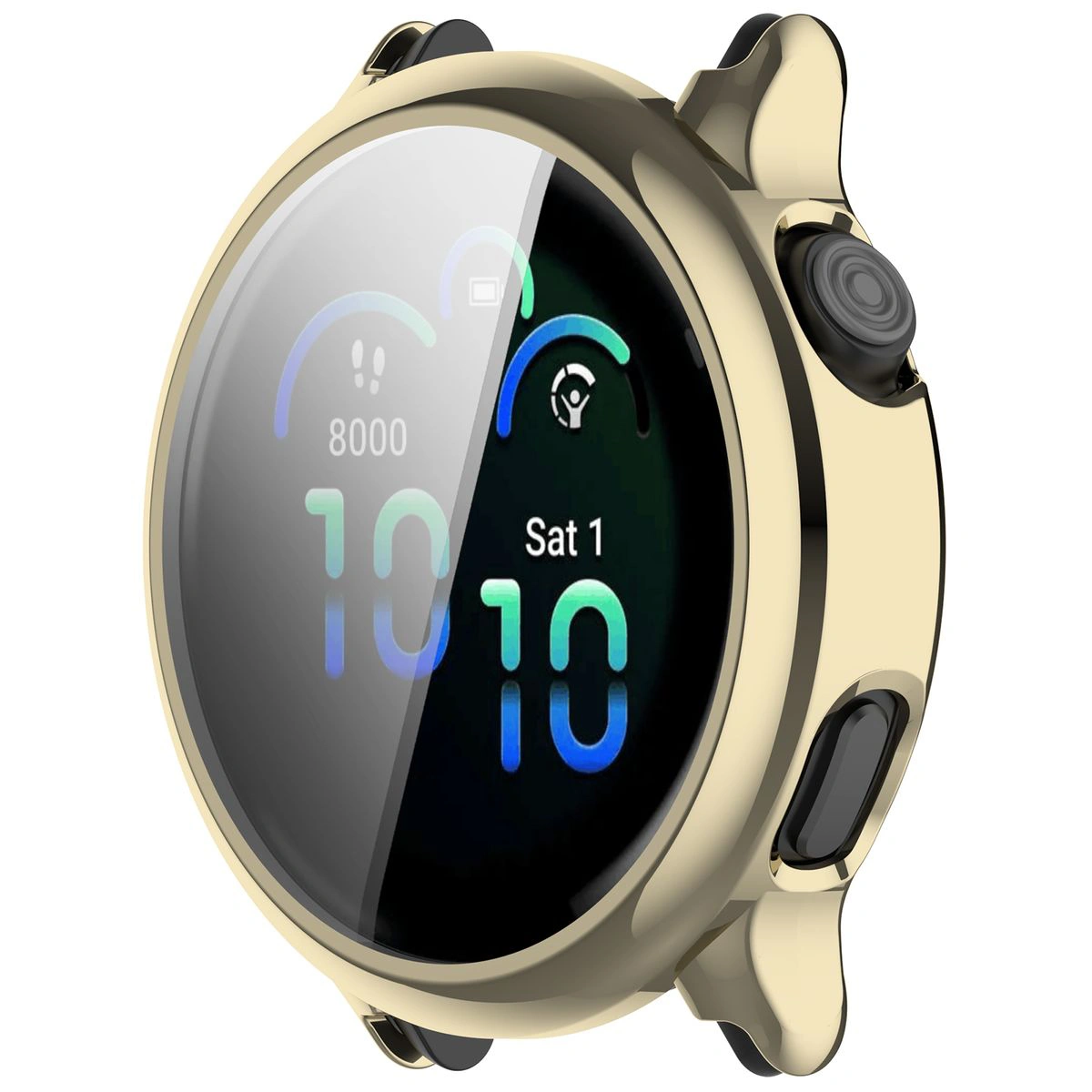 Bizon Case Watch Felipe elülső és hátsó nézet a Garmin Vivoactive 6-hoz