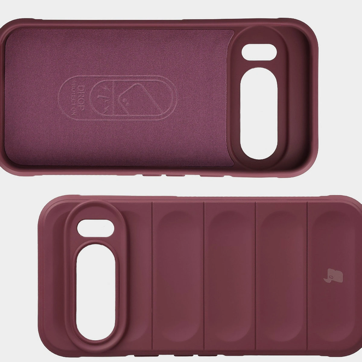 Wyściółka z mikrofibry, wyżłobienia na pleckach i wzmocnione narożniki w etui Bizon Case Tur do Google Pixel 10 / Google Pixel 10 Pro