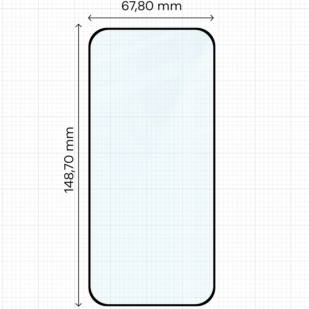 Wymiary szkła Bizon Glass Edge Duo do Google Pixel 10 / Google Pixel 10 Pro / Google Pixel 9 / Google Pixel 9 Pro