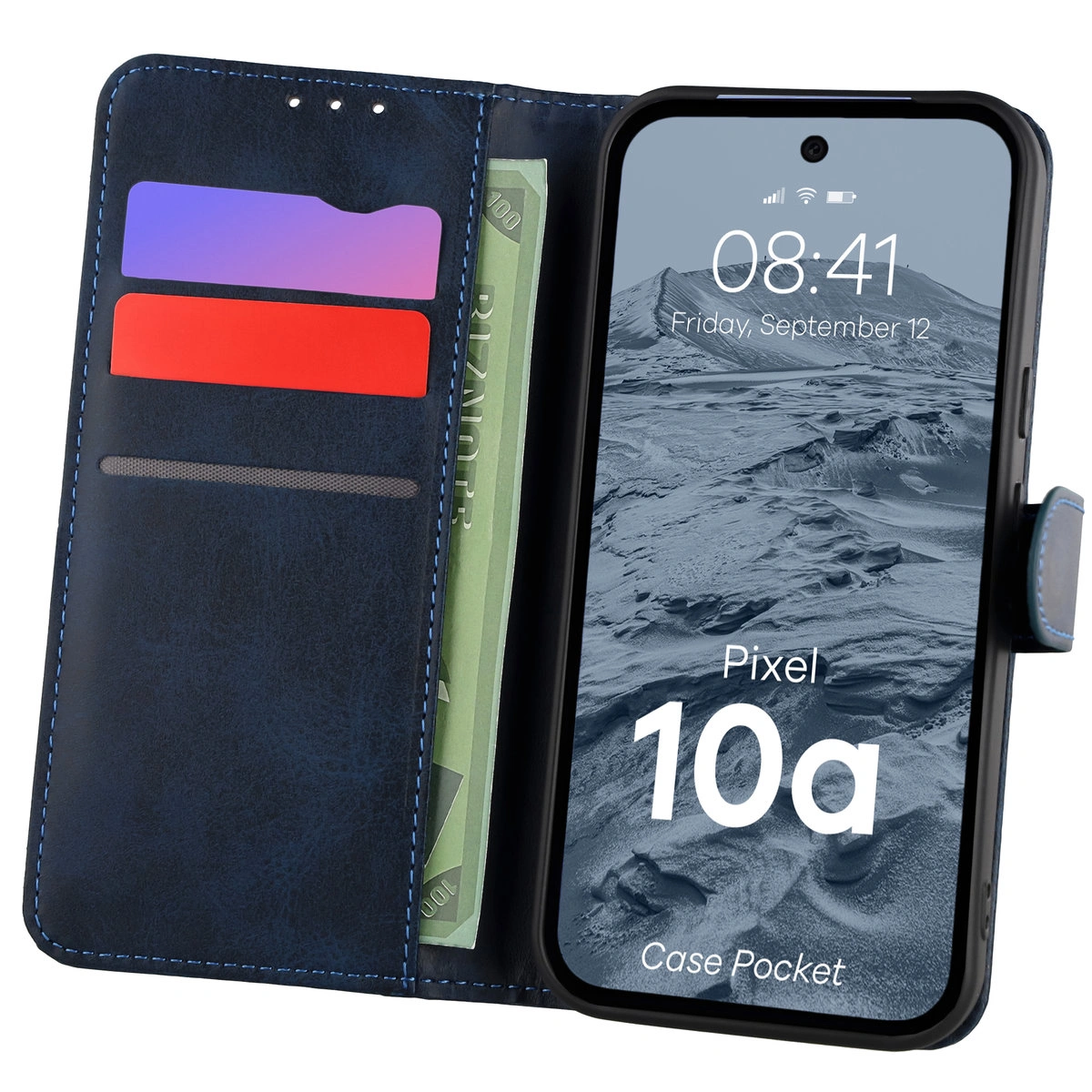 Etui z klapką z miejscem na karty Bizon Case Pocket do Google Pixel 10a