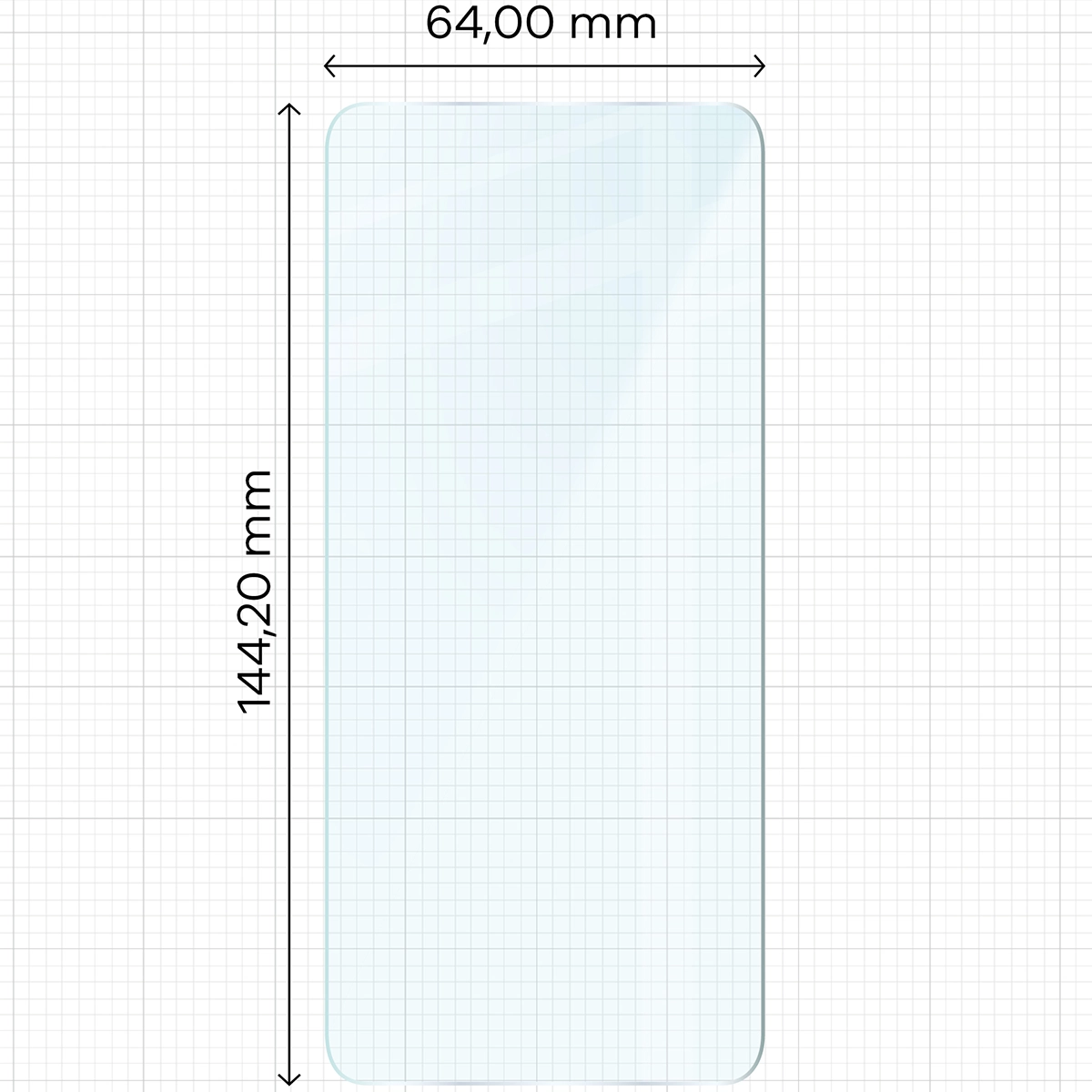 Miarka z wymiarami szkła hartowanego Bizon Glass Clear Duo do Google Pixel 8