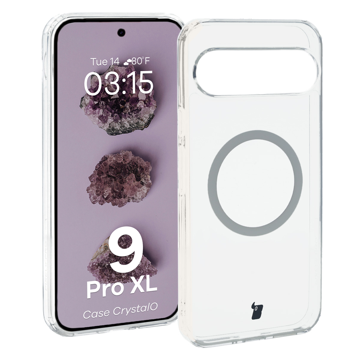 Husa transparentă Bizon Case CrystalO pentru Google Pixel 9 Pro XL