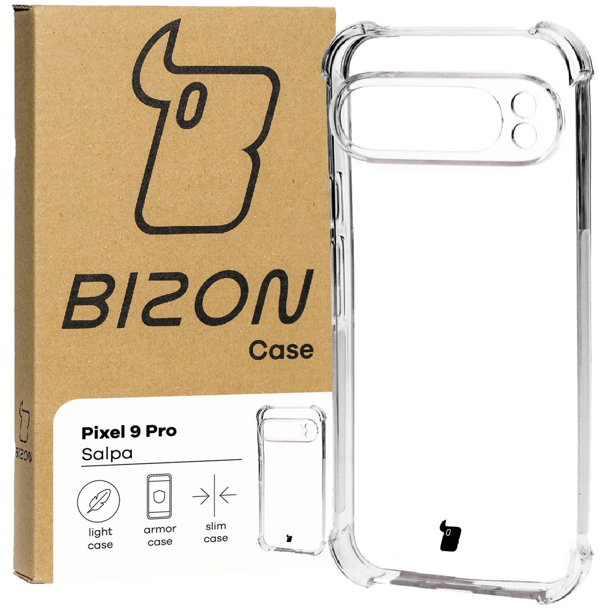 Przezroczyste etui Bizon Case Salpa do Google Pixel 9 Pro