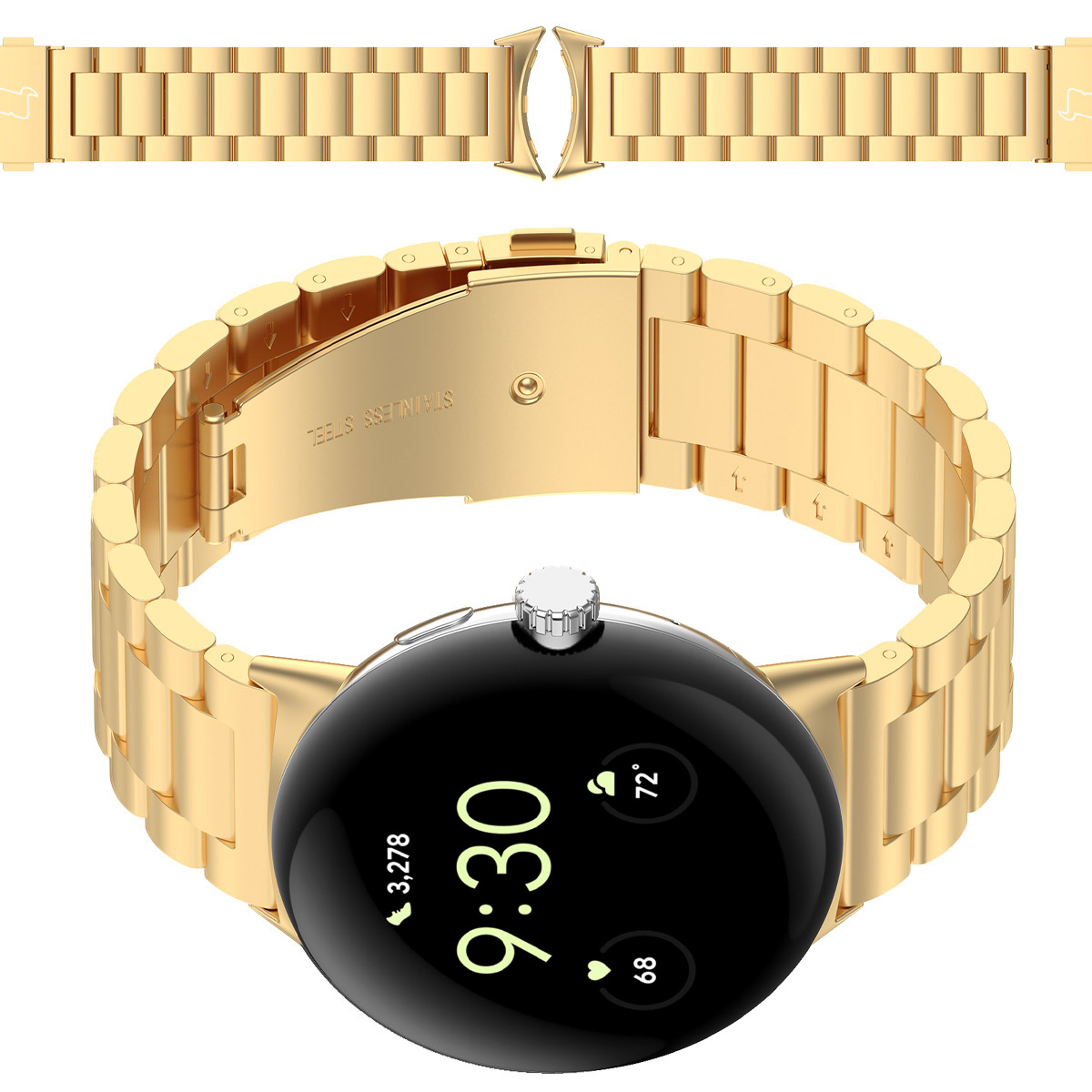 Pasek do zegarka Bizon Strap Watch Aura do Google Pixel Watch 3 45 mm